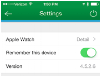 settings menu screenshot of apple watch under Settings menu