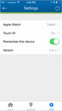 touch id settings screenshot of Touch ID settings