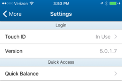settings screen Screenshot of settings